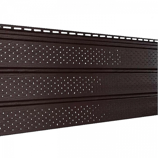 Софит Ю-Пласт Классик Коричневый с полной перфорацией 3 м