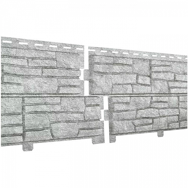 Фасадная панель Ю-Пласт Стоун-Хаус Сланец светло-серый 2 м