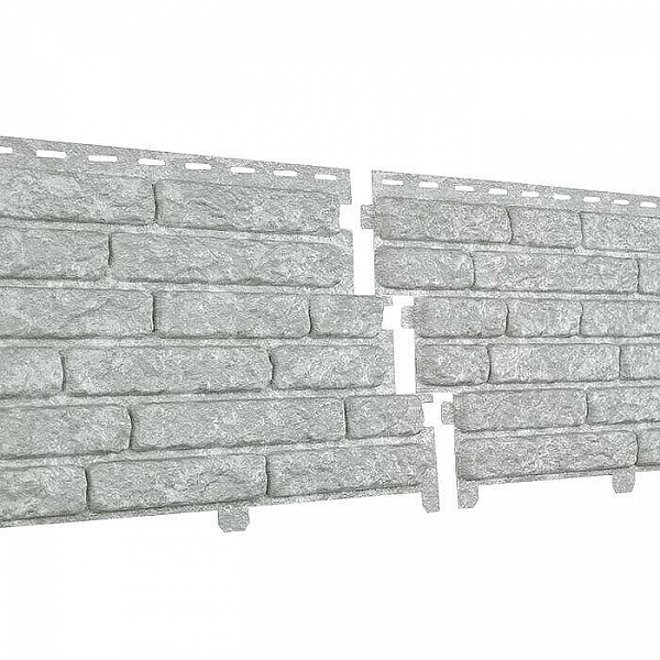 Фасадная панель Ю-Пласт Стоун-Хаус Кварцит светло-серый 2 м