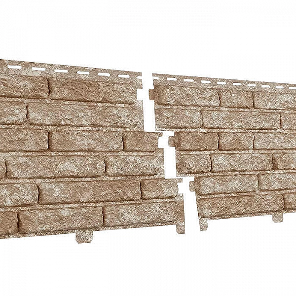 Фасадная панель Ю-Пласт Стоун-Хаус Кварцит светло-бежевый 2 м