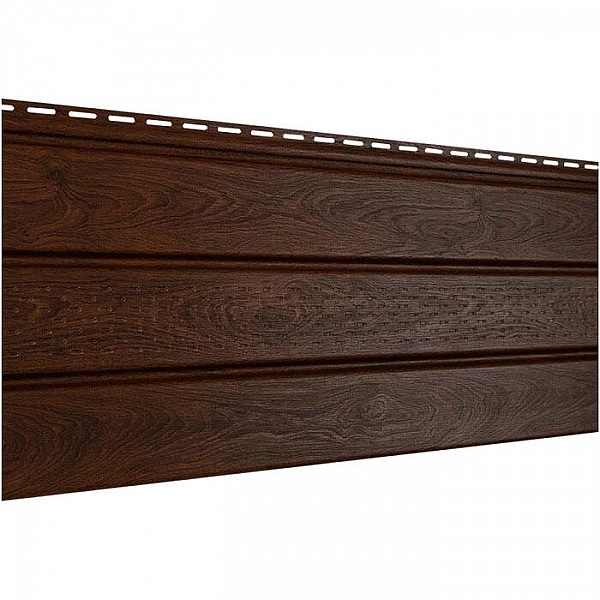 Софит Ю-Пласт Pro Орех темный с частичной перфорацией 3 м