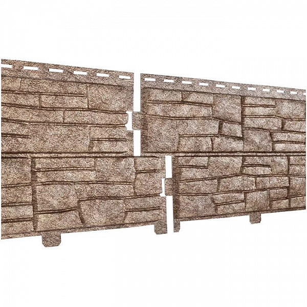 Фасадная панель Ю-Пласт Стоун-Хаус Сланец бурый 2 м