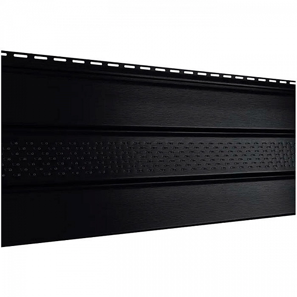 Софит Ю-Пласт Pro Черный с частичной перфорацией 3 м