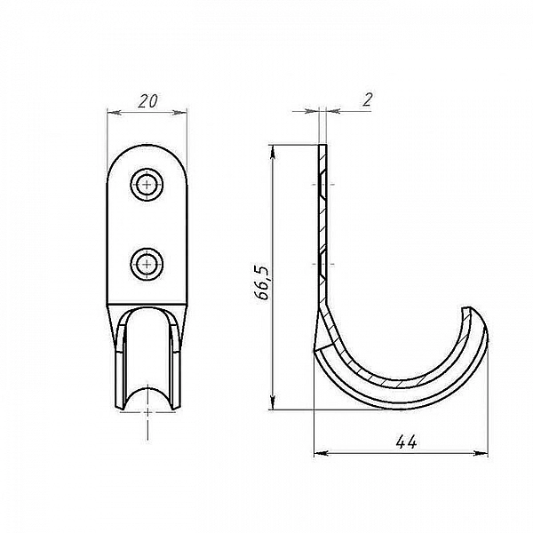 Крючок-вешалка Металлист № 7 цинк