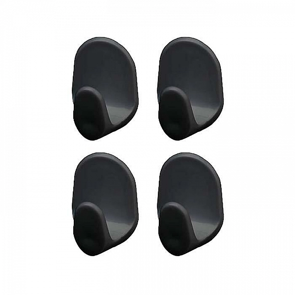 Крючок Bisk Trendy 05758 самоклеящийся черный 4 шт