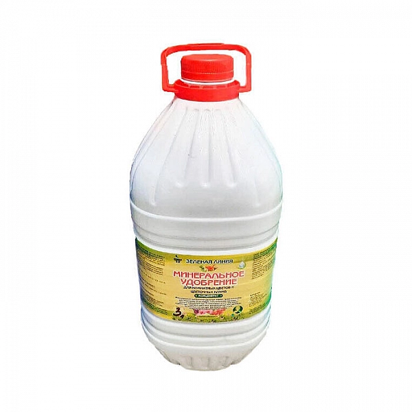 Удобрение Зеленая линия для комнатных цветов и цветочных клумб 3 л