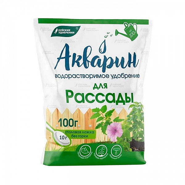 Водорастворимое удобрение Буйские удобрения Акварин для рассады 100 г