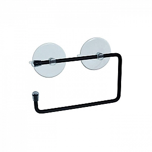 Держатель для туалетной бумаги Bisk Niagara 08261 на присосках черный металл