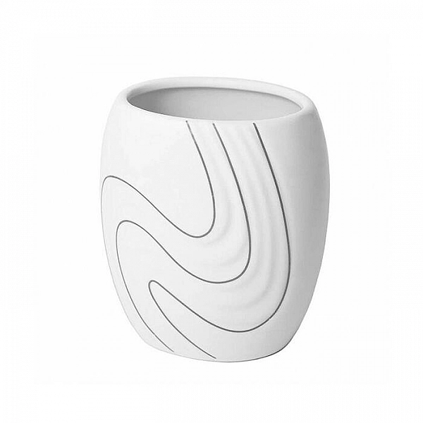 Стакан косметический Bisk Wave 05976 белый