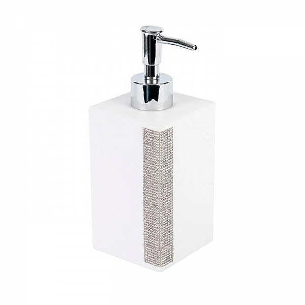 Диспенсер Bisk Линдос 134347 белый с полоской страз