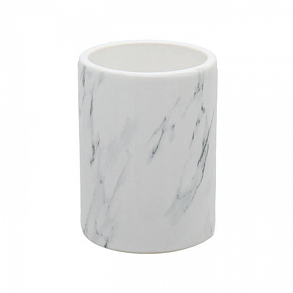 Стакан косметический Bisk Villa 08496 керамический мраморный