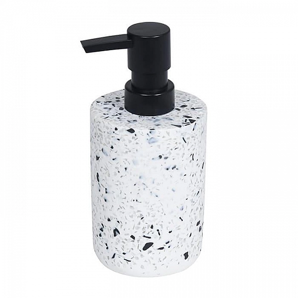 Дозатор для жидкого мыла Bisk Lapis 08199 полирезин белый/черный