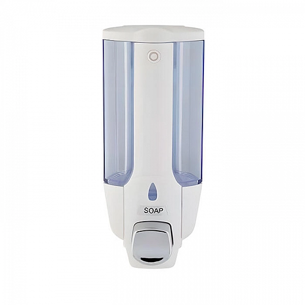 Диспенсер для мыла Bisk 282445 пластмассовый белый 380 мл