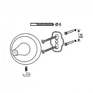 Держатель для полотенец Bisk Dakota 71625 овальный. Изображение - 1