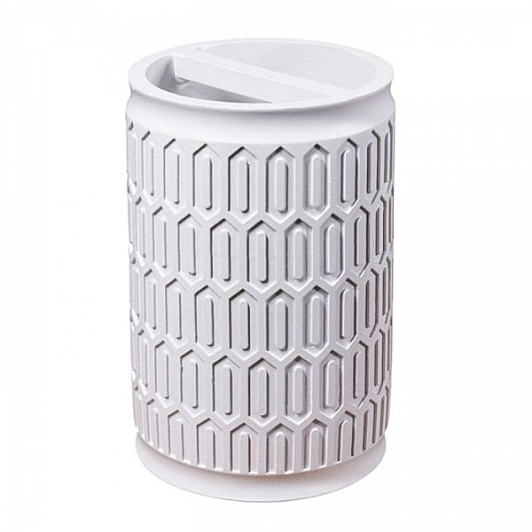 Стакан для зубных щеток и пасты Caspian Oxford 90089 полирезин белый