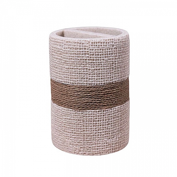 Стакан для зубных щеток и пасты Caspian Bristol 90073 полирезин бежевый