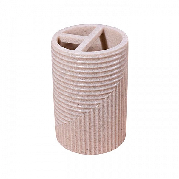 Стакан для зубных щеток и пасты Caspian Gloster 90081 полирезин бежевый