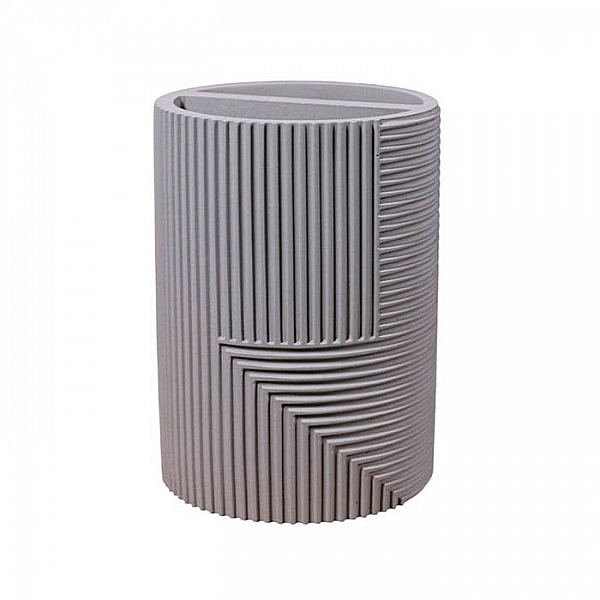 Стакан для зубных щеток и пасты Caspian Leeds 90077 полирезин песочный