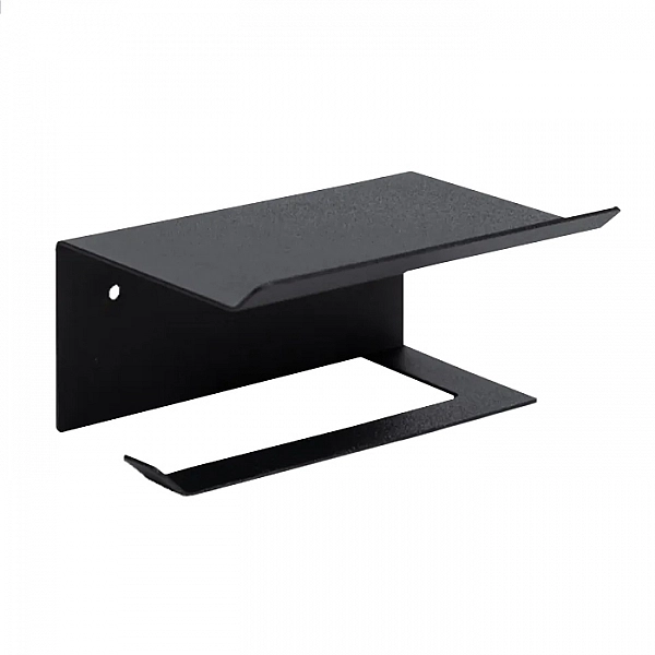 Держатель для туалетной бумаги с полкой Violet черный