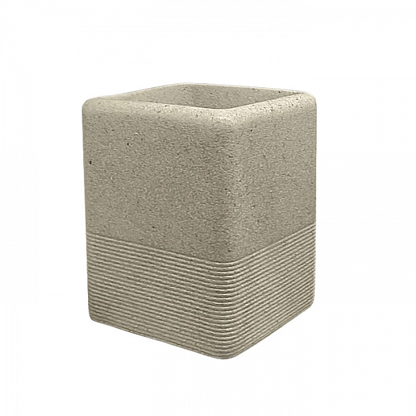 Стакан косметический Illu Камень бежевый YC410271-2