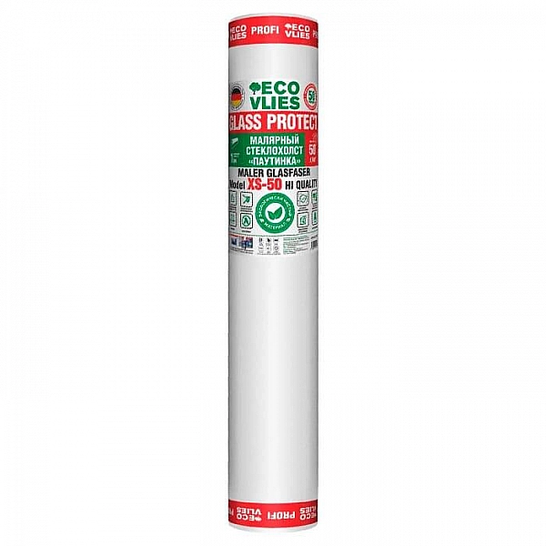 Стеклохолст малярный Ecovlies Glass Protect XS50 50150 50 г/м.кв 1*50 м