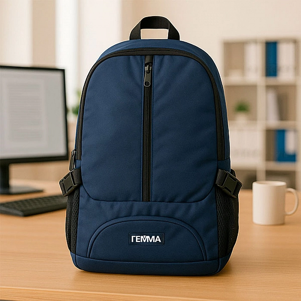 Сумка Monogramma Metropol синяя с логотипом Гемма