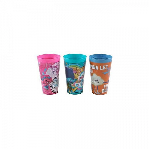 Стакан Полимербыт Trolls 4301502 с декором 0.4 л
