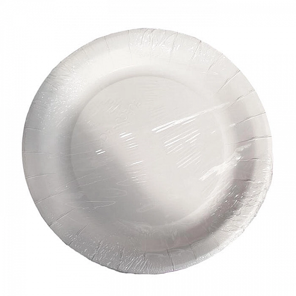 Тарелка EUEcoPack 230 мм белая высокий бортик 18 мм 10 шт