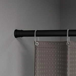 Карниз для ванной комнаты раздвижной Iddis Elegante SRB0120i14 110-200 см черный. Изображение - 2