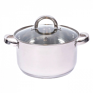Кастрюля Home Line GS-01211-24CA-2 код 200931 металлическая со стеклянной крышкой 5.8 л
