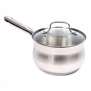 Сотейник Home Line GS-01606-16SP код 212279 металлический со стеклянной крышкой 2.1 л