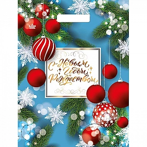 Мешок с ручками Тико-пластик Шарики и фонарики н00223907 40*31 см 60 мкм