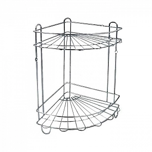 Полка для ванной комнаты DomiNado C5070 двухъярусная стальная хром