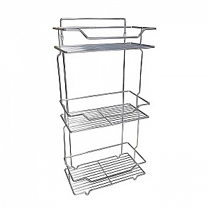 Полка для ванной комнаты DomiNado C5002L трехъярусная стальная хром