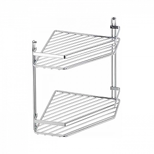 Полка для ванной комнаты DomiNado C51172 двухъярусная стальная хром