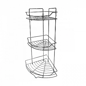 Полка для ванной комнаты DomiNado C5004X трехъярусная стальная хром