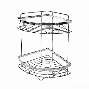 Полка для ванной комнаты DomiNado HY-Е015 двухъярусная стальная хром