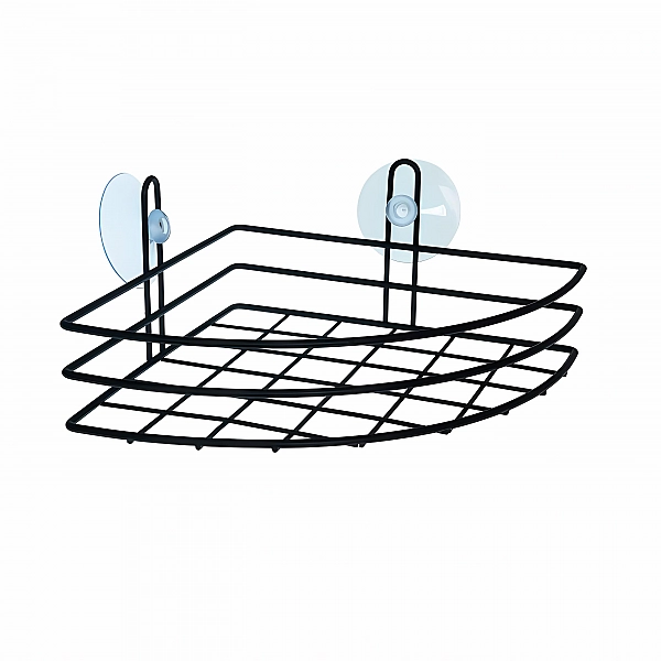 Полка для ванной комнаты Bisk Niagara 08264 угловая черный металл