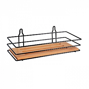 Полка для ванной комнаты Bisk Plain 08051 одинарная бамбук черная
