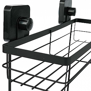 Полка для ванной комнаты Axentia 135968 двухъярусная черная. Изображение - 1