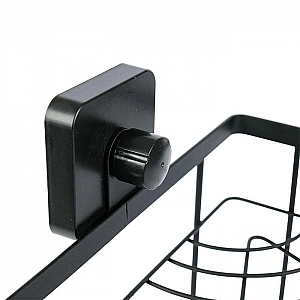 Полка для ванной комнаты Axentia 135969 угловая двухъярусная черная. Изображение - 1