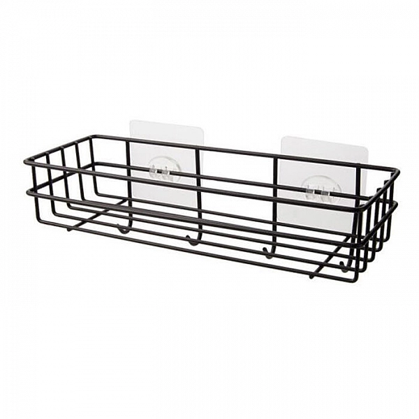 Полка для ванной комнаты Illu 240305-16A металлическая черная