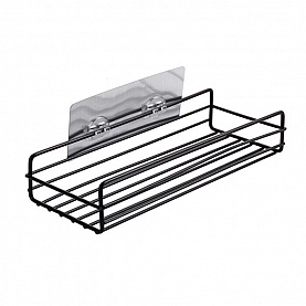 Полка для ванной комнаты Illu 240305-15A металлическая черная