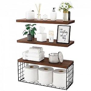 Полка для ванной Sundays Home 6412000167B темное дерево