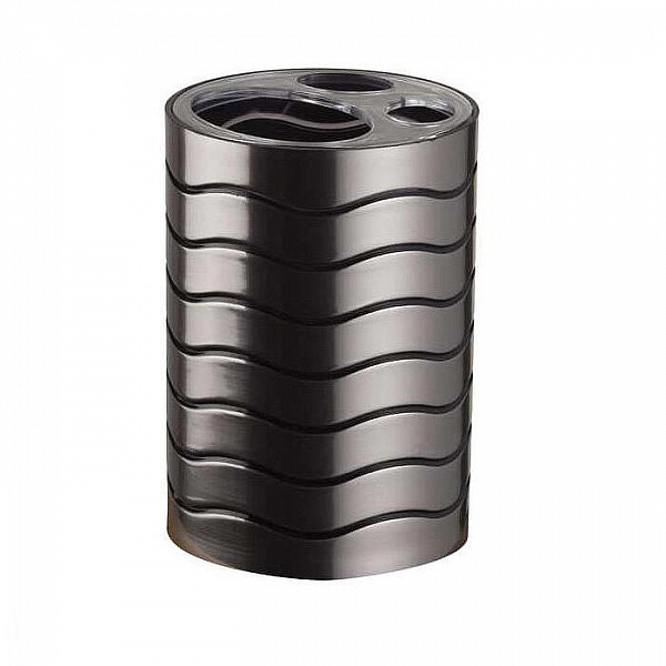 Стакан для зубных щеток Bisk Lines Silver 06326