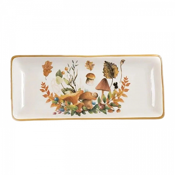 Блюдо керамическое Home Line Грибочки 8338C-mushrooms код 257720