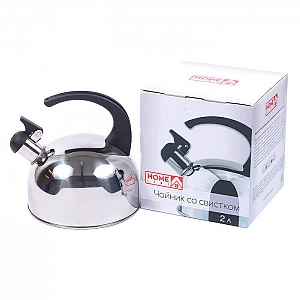 Чайник Home Line GS-04005E-2.0L код 200948 металлический со свистком и пластмассовой ручкой 2 л