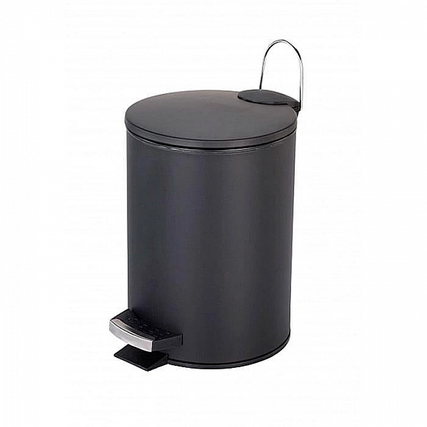 Ведро для мусора 3 л Bisk Basic 07514 с педалью черное