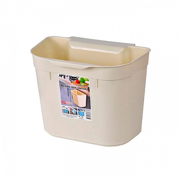 Ведро для мусора 5 л Эльфпласт 447 навесное бежевый