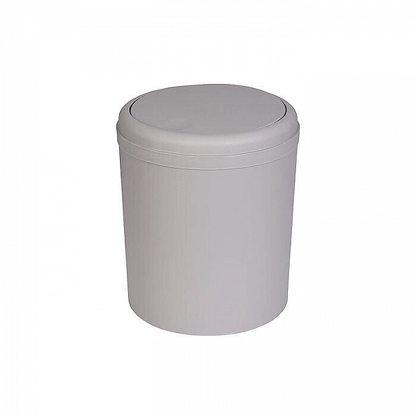 Ведро для мусора 5 л Bisk 08347 матовое темно-бежевое